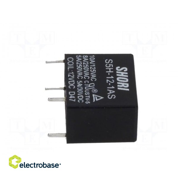 Relay: electromagnetic | SPST-NO | Ucoil: 12VDC | 5A/250VAC | 5A/30VDC image 7