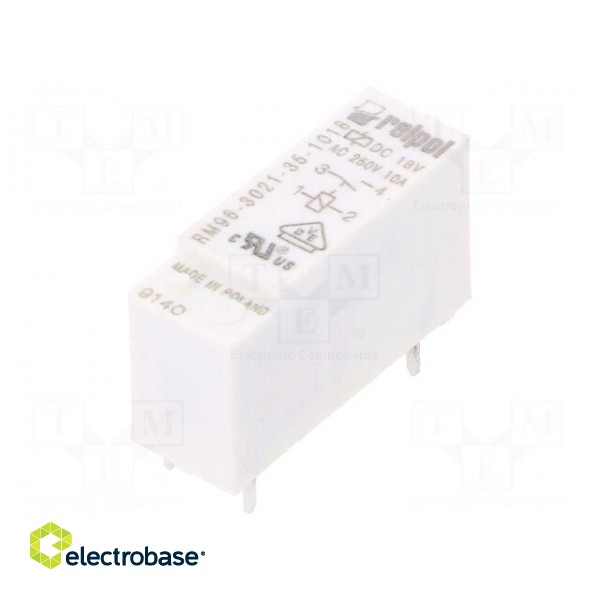 Relay: electromagnetic | SPST-NO | Ucoil: 18VDC | 8A/250VAC | 8A/24VDC image 1