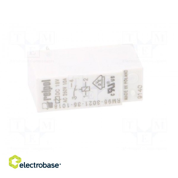 Relay: electromagnetic | SPST-NO | Ucoil: 18VDC | 8A/250VAC | 8A/24VDC фото 9