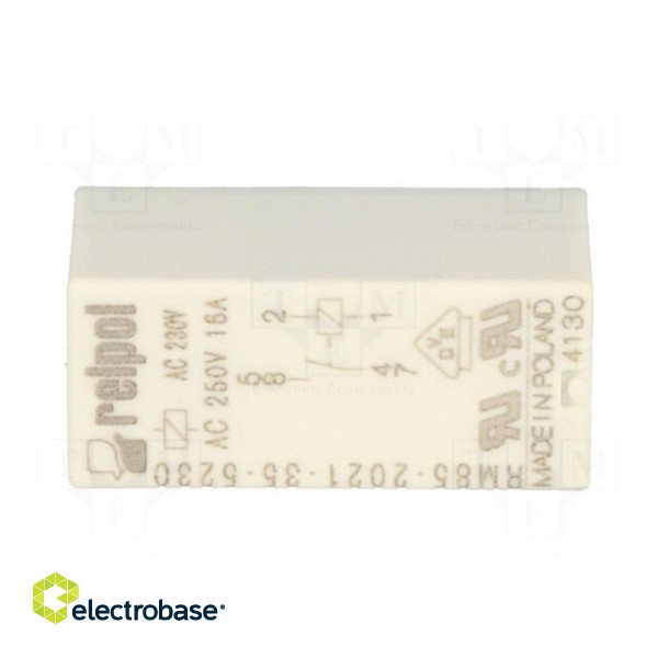 Relay: electromagnetic | SPST-NO | Ucoil: 230VAC | 16A/250VAC | IP67 image 2