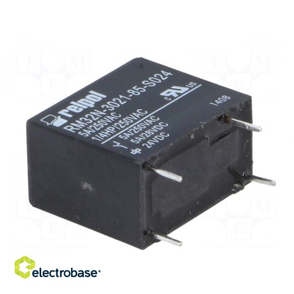 Relay: electromagnetic | SPST-NO | Ucoil: 24VDC | 5A/250VAC | 5A/28VDC фото 4