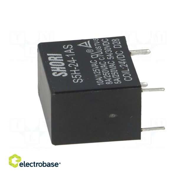 Relay: electromagnetic | SPST-NO | Ucoil: 24VDC | 5A/250VAC | 5A/30VDC фото 3