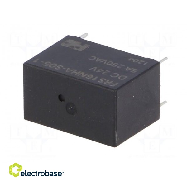 Relay: electromagnetic | SPST-NO | Ucoil: 24VDC | 5A | 5A/125VAC | PCB image 2