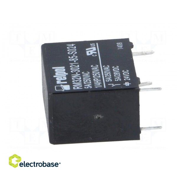 Relay: electromagnetic | SPST-NO | Ucoil: 24VDC | 5A/250VAC | 5A/28VDC image 3
