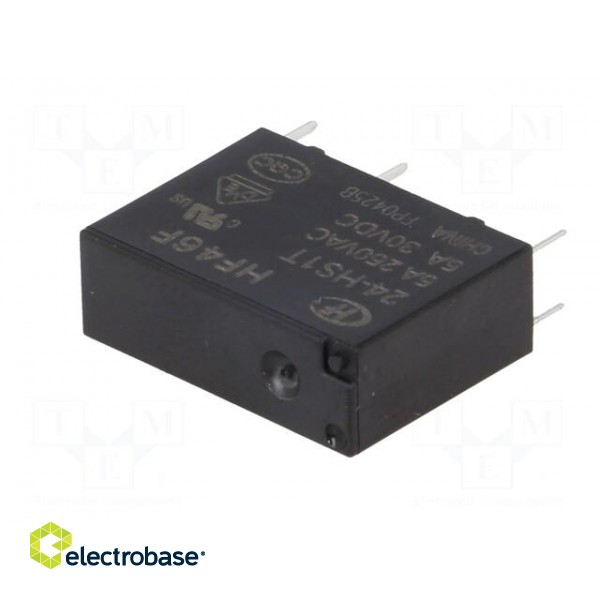 Relay: electromagnetic | SPST-NO | Ucoil: 24VDC | 5A | 5A/250VAC | PCB фото 2