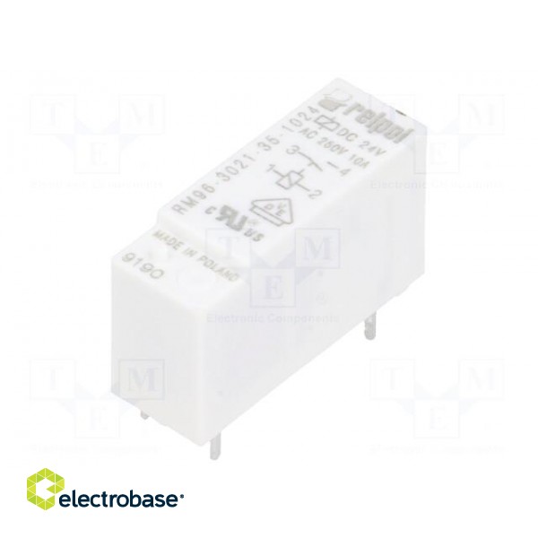 Relay: electromagnetic | SPST-NO | Ucoil: 24VDC | 8A/250VAC | 8A/24VDC фото 1