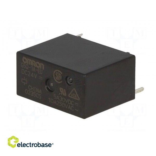 Relay: electromagnetic | SPST-NO | Ucoil: 24VDC | 10A/250VAC | 200mW image 2