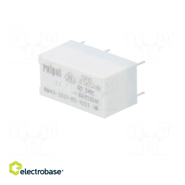 Relay: electromagnetic | SPST-NO | Ucoil: 3VDC | 8A/250VAC | 8A/30VDC фото 2