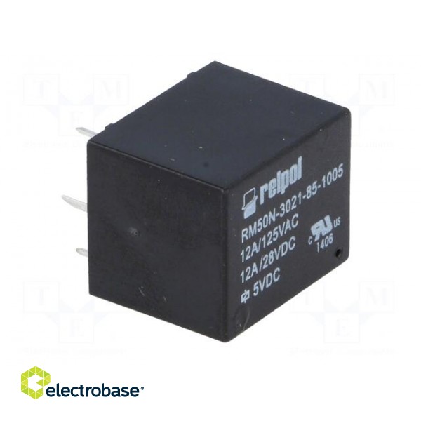 Relay: electromagnetic | SPST-NO | Ucoil: 5VDC | 12A | 12A/125VAC | PCB image 8