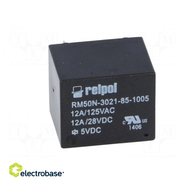 Relay: electromagnetic | SPST-NO | Ucoil: 5VDC | 12A | 12A/125VAC | PCB image 9