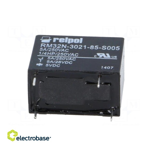 Relay: electromagnetic | SPST-NO | Ucoil: 5VDC | 5A | 5A/250VAC | PCB фото 5