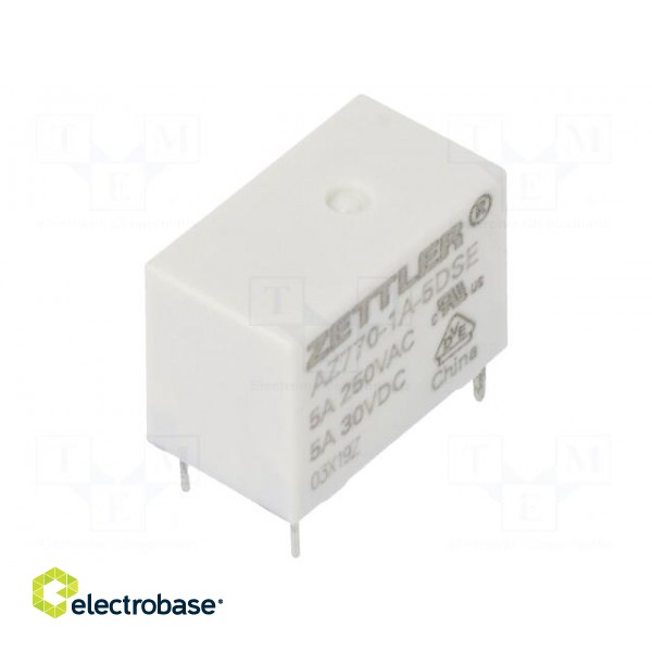 Relay: electromagnetic | SPST-NO | Ucoil: 5VDC | 5A | 5A/250VAC | PCB