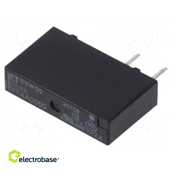 Relay: electromagnetic | SPST-NO | Ucoil: 5VDC | 5A | 5A/250VAC | PCB image 1