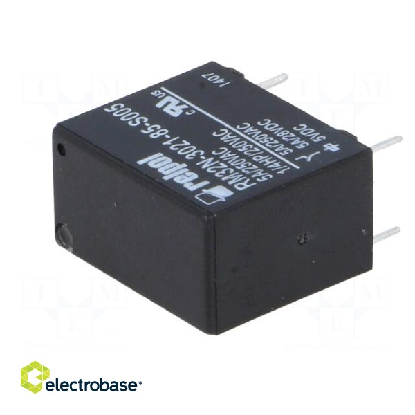 Relay: electromagnetic | SPST-NO | Ucoil: 5VDC | 5A | 5A/250VAC | PCB фото 2