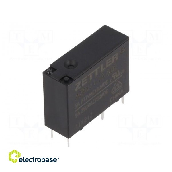 Relay: electromagnetic | SPST-NO | Ucoil: 5VDC | 5A | 5A/277VAC | PCB image 1