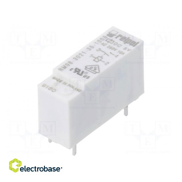 Relay: electromagnetic | SPST-NO | Ucoil: 5VDC | 8A | 8A/250VAC | PCB image 1