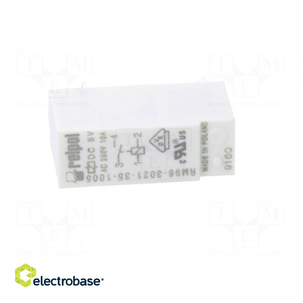 Relay: electromagnetic | SPST-NO | Ucoil: 5VDC | 8A | 8A/250VAC | PCB image 9