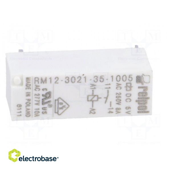 Relay: electromagnetic | SPST-NO | Ucoil: 5VDC | 8A/250VAC | 8A/24VDC фото 9