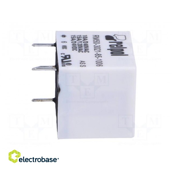 Relay: electromagnetic | SPST-NO | Ucoil: 6VDC | 10A | max.277VAC | PCB image 7