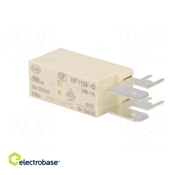 Relay: electromagnetic | SPST-NO | Ucoil: 6VDC | 20A | 20A/250VAC | PCB image 2