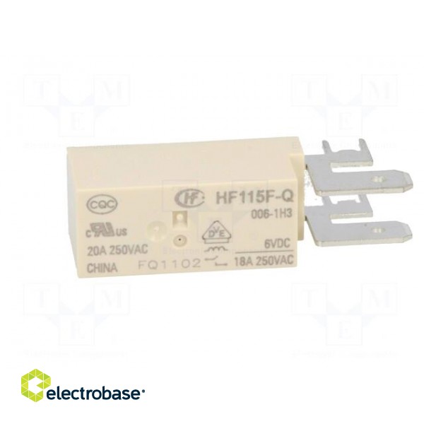 Relay: electromagnetic | SPST-NO | Ucoil: 6VDC | 20A | 20A/250VAC | PCB image 9