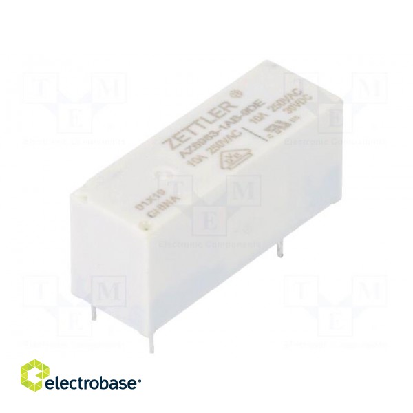 Relay: electromagnetic | SPST-NO | Ucoil: 9VDC | 10A | 10A/250VAC | PCB image 1