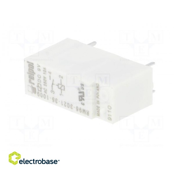 Relay: electromagnetic | SPST-NO | Ucoil: 9VDC | 8A | 8A/250VAC | PCB image 2