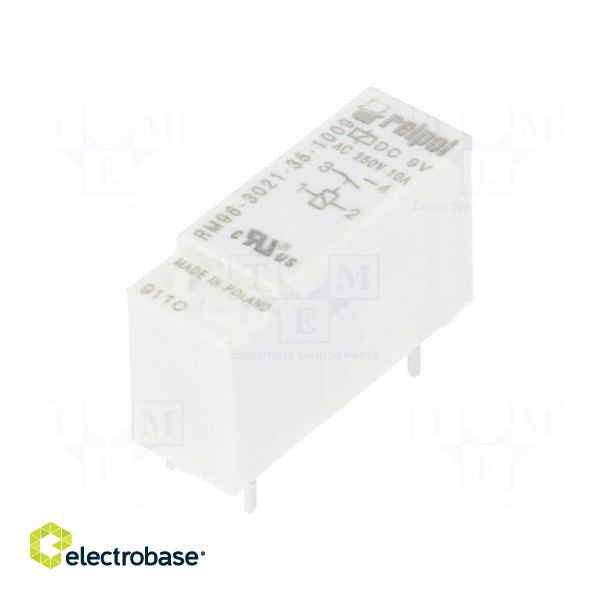 Relay: electromagnetic | SPST-NO | Ucoil: 9VDC | 8A | 8A/250VAC | PCB image 1
