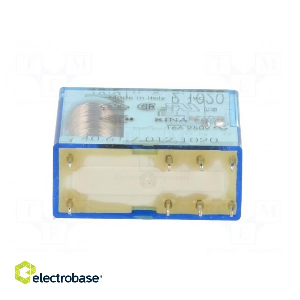 Relay: electromagnetic | Ucoil: 12VDC | miniature | PCB,socket | 288Ω image 5