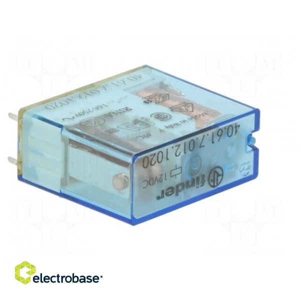 Relay: electromagnetic | Ucoil: 12VDC | miniature | PCB,socket | 288Ω фото 8