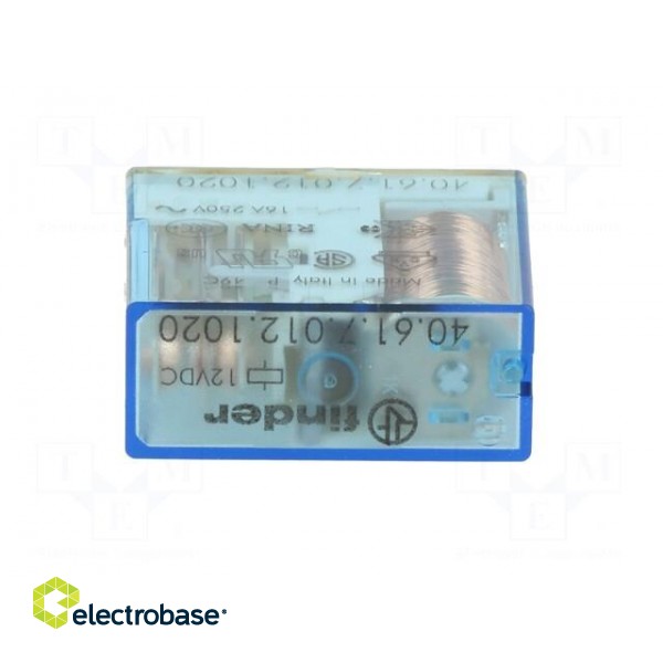 Relay: electromagnetic | Ucoil: 12VDC | miniature | PCB,socket | 288Ω фото 9