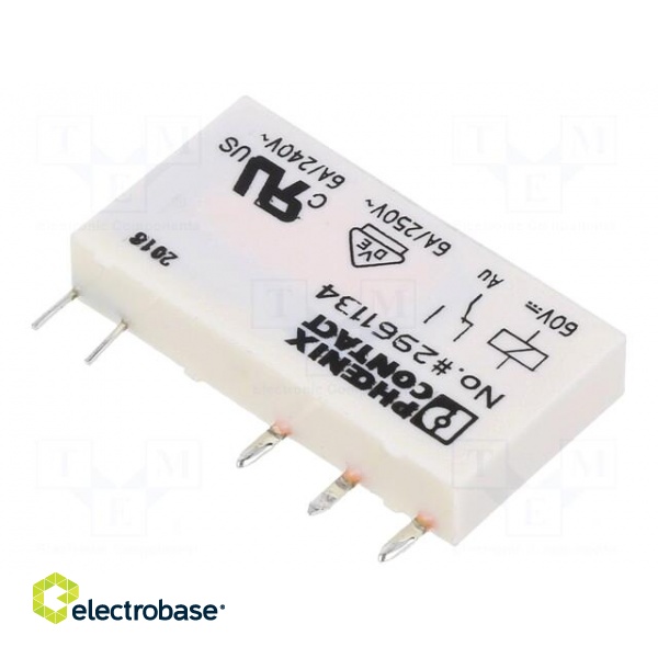 Relay: miniature | SPDT | Ucoil: 60VDC | miniature | PCB | 20.5kΩ | 3mA