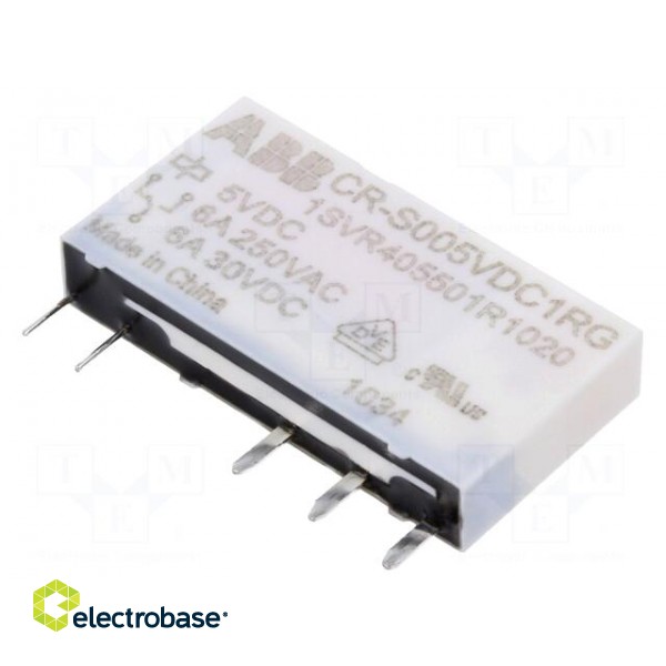 Relay: miniature | SPDT | Ucoil: 5VDC | socket,THT | Series: CR-S