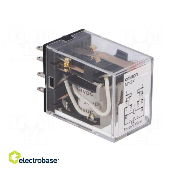 Relay: electromagnetic | DPDT | Ucoil: 24VDC | 5A/250VAC | 5A/24VDC | 5A image 8