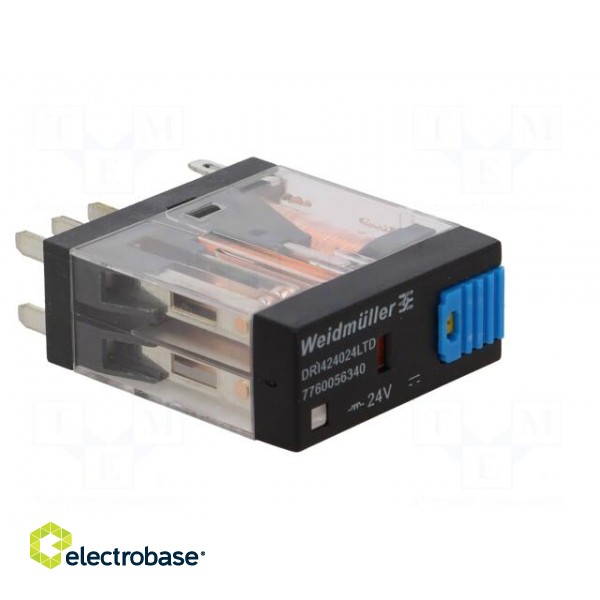 Relay: electromagnetic | DPDT | Ucoil: 24VDC | 5A/250VAC | 5A/30VDC | 5A image 8