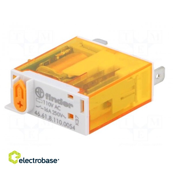 Relay: electromagnetic | SPDT | Ucoil: 110VAC | 16A/250VAC | 16A/30VDC image 2