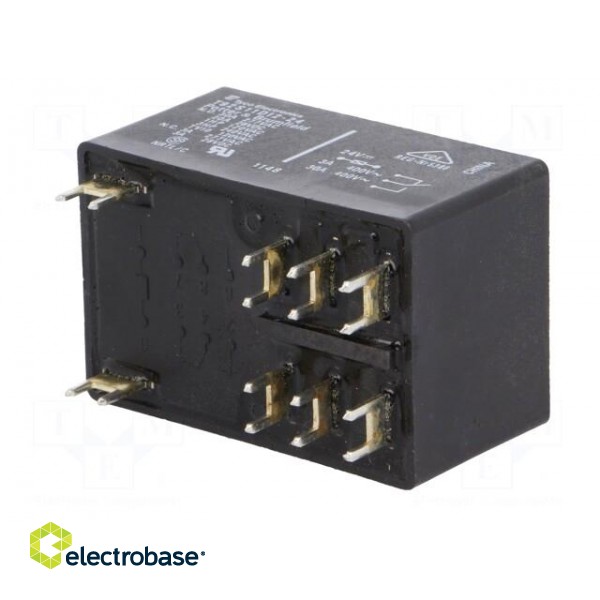 Relay: electromagnetic | DPDT | Ucoil: 24VDC | 30A | Series: T92 | PCB image 2