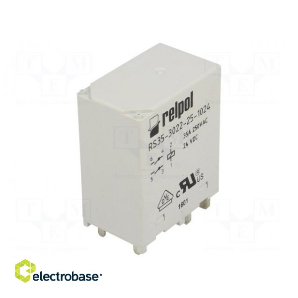 Relay: electromagnetic | DPST-NO | Ucoil: 24VDC | 35A | Series: RS35 фото 1