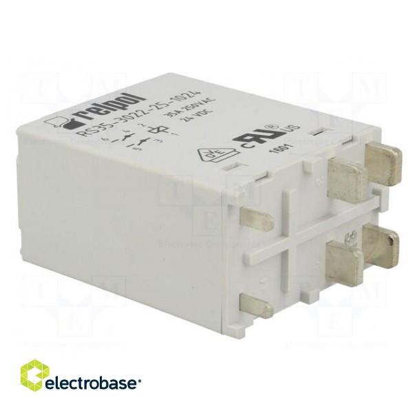 Relay: electromagnetic | DPST-NO | Ucoil: 24VDC | 35A | Series: RS35 paveikslėlis 8