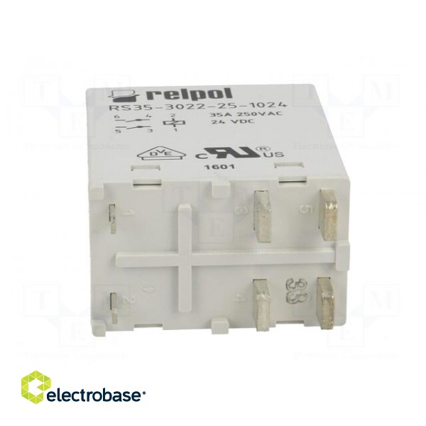 Relay: electromagnetic | DPST-NO | Ucoil: 24VDC | 35A | Series: RS35 фото 9