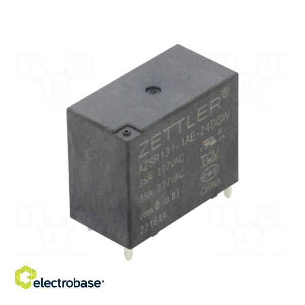 Relay: electromagnetic power | SPST-NO | Ucoil: 24VDC | 35A | PCB | 1.4W image 1
