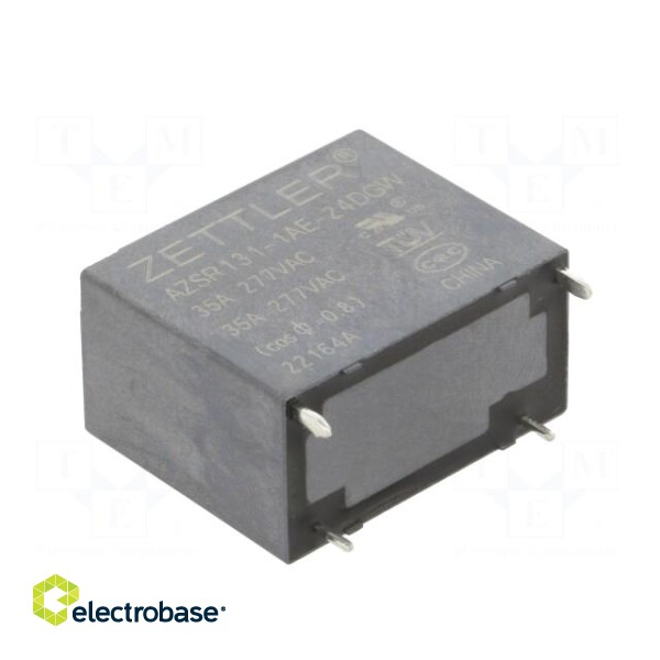 Relay: electromagnetic power | SPST-NO | Ucoil: 24VDC | 35A | PCB | 1.4W image 4