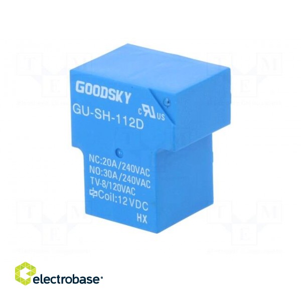 Relay: electromagnetic | SPDT | Ucoil: 12VDC | 30A | Series: GU | 930mW image 2