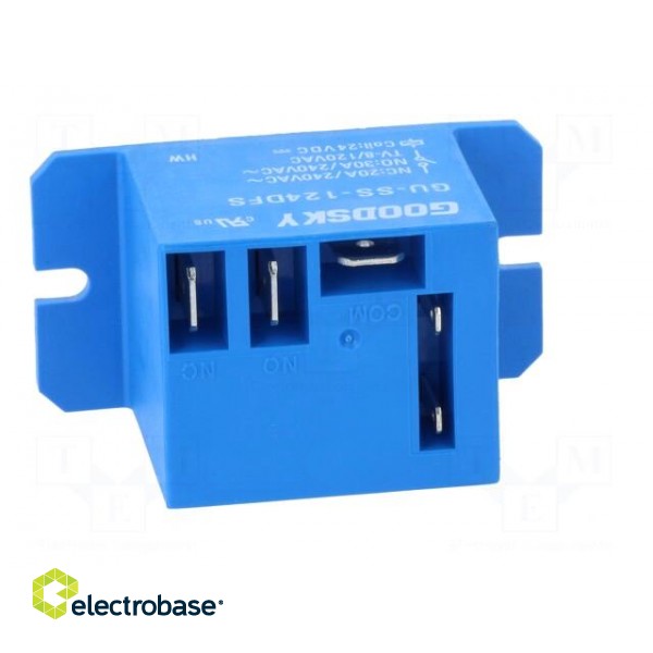 Relay: electromagnetic | SPDT | Ucoil: 24VDC | 30A | Mounting: on panel image 9