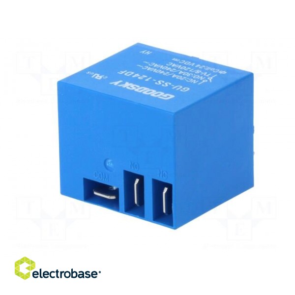 Relay: electromagnetic | SPDT | Ucoil: 24VDC | 30A | Mounting: PCB image 2