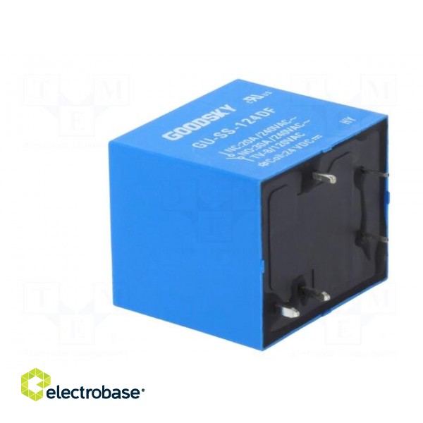 Relay: electromagnetic | SPDT | Ucoil: 24VDC | 30A | Mounting: PCB image 4