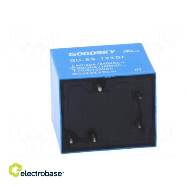 Relay: electromagnetic | SPDT | Ucoil: 24VDC | 30A | Mounting: PCB image 5