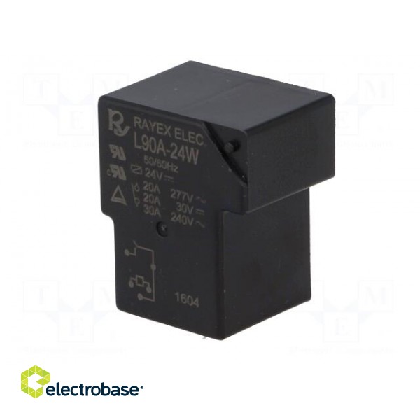 Relay: electromagnetic | SPDT | Ucoil: 24VDC | 30A | Series: L90 | 900mW image 2