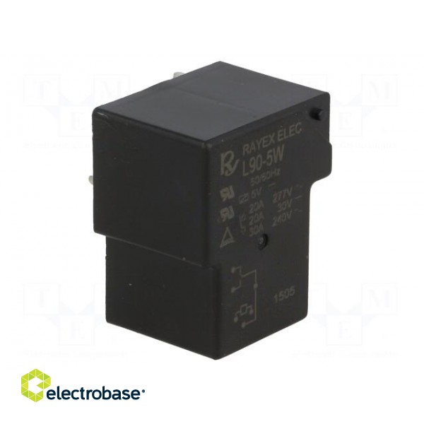Relay: electromagnetic | SPDT | Ucoil: 5VDC | 30A | Series: L90 | 900mW image 8