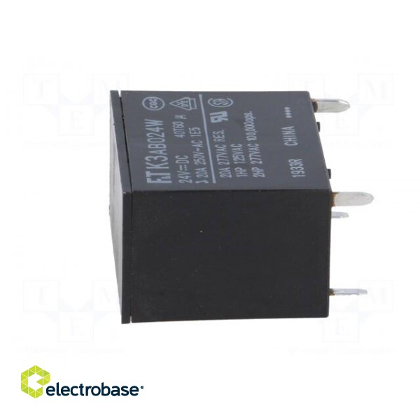Relay: electromagnetic | SPST-NO | Ucoil: 24VDC | 25A | Series: FTR-K3 фото 3